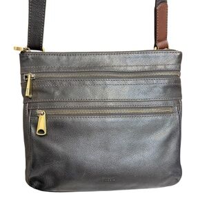 Fossil Explorer Crossbody Bag black leather